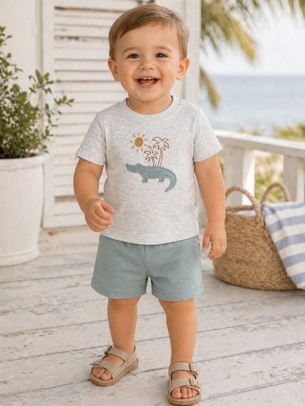 NWT Carter’s Toddler Boy 3 Piece Summer Outfit Set Size 18 Months Alligator